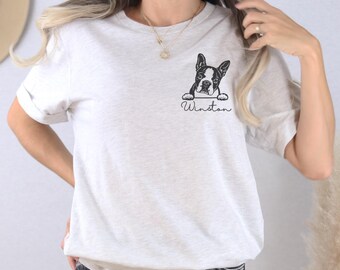 Camisa personalizada do Boston Terrier Moletom personalizado do Boston Terrier Camisa com nome do cachorro Presentes do Boston Terrier Moletom personalizado para cachorro Presente personalizado para animal de estimação