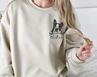 Camisa personalizada do Boston Terrier Moletom personalizado do Boston Terrier Camisa com nome do cachorro Presentes do Boston Terrier Moletom personalizado para cachorro Presente personalizado para animal de estimação