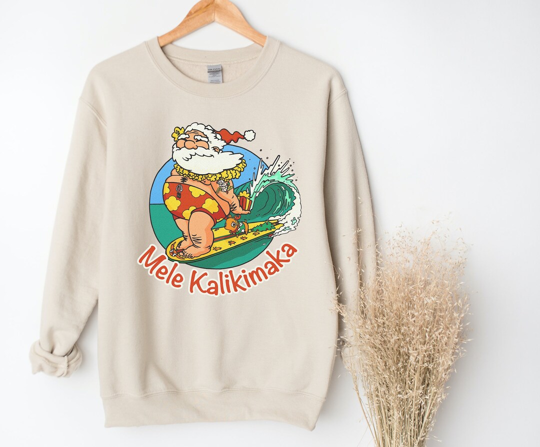 Hawaii Mele Kalikimaka Christmas Men's Tank Top Cool Santa Claus LT6