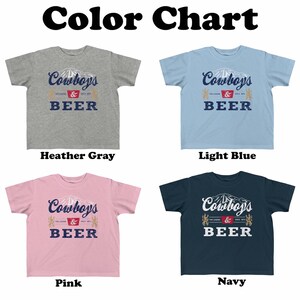 Cowboys and Beer Baby Tee, Vintage Vibe Graphic Tee Crop Top image 3