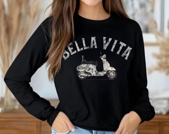 Bella Vita Vintage Vibe Graphic Long Sleeve Tee