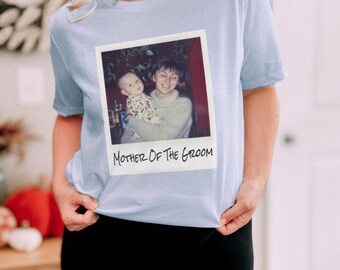 Custom Wedding Party Shirt or Sweatshirt – Personalized Vintage Photo and Text Gift for Bride, Groom & Family