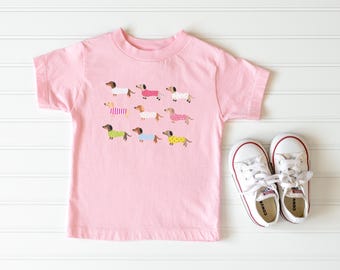 Tax T-shirt för barn Taxälskare Söt djur-T-shirt för hundälskare