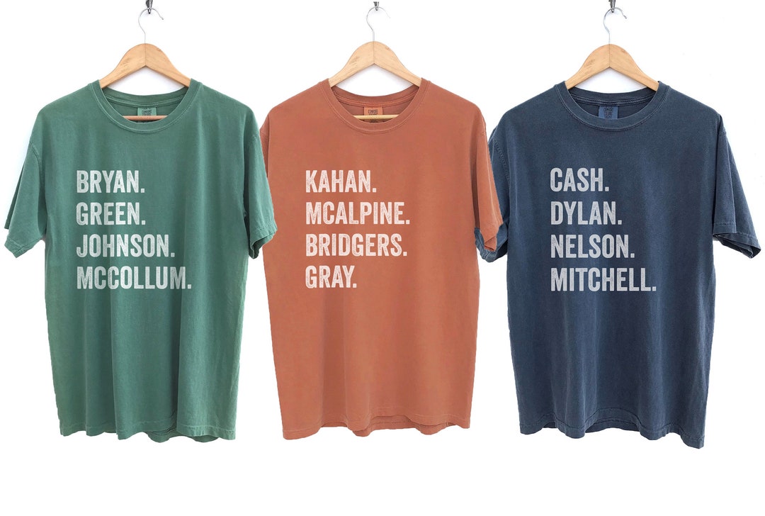 Custom Name List Shirt, Comfort Colors Cute Vintage Vibe Personalized ...