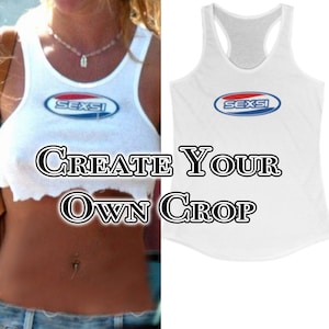 Sexsi Tank Top, Y2k 90s Inspired Crop Top