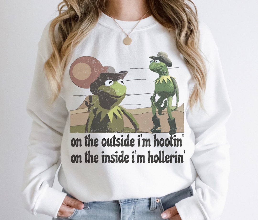 On the Outside I'm Hootin on the Inside I'm Hollerin Graphic Sweatshirt ...
