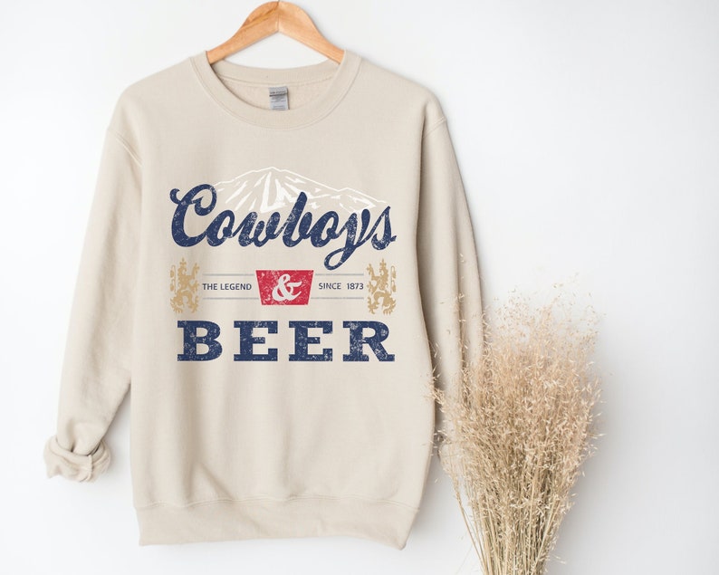 Cowboys and Beer Crewneck Sweatshirt 