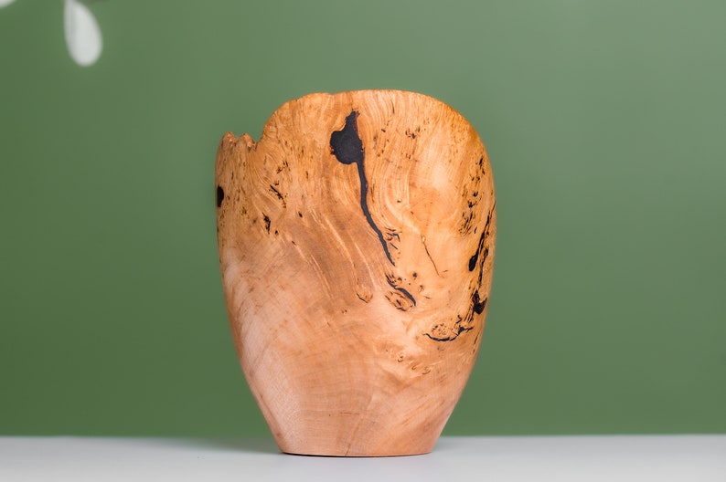 Natural Edge Maple Burl Wood Bowl image 3