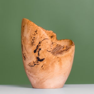 Natural Edge Maple Burl Wood Bowl image 4