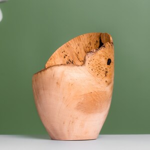 Natural Edge Maple Burl Wood Bowl image 2