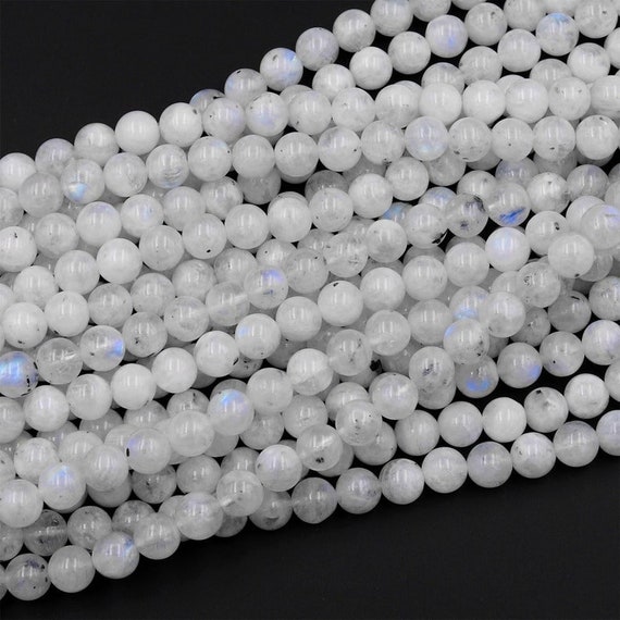 Natural Moonstone Beads 3mm 4mm 5mm 6mm 7mm 8mm Rainbow Moonstone Gemstone  Loose Beads 13full Strands AAA Quality Smooth Custmize Hole Size 