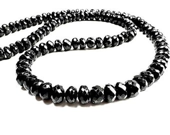 8mm, 6mm, Black Spinel Necklace, Black Spinel,  Jewelry, Sterling  Silver, Layering, Beaded, Layering Necklace, Womens,Mens, Bestseller