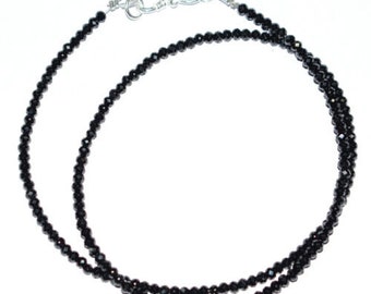 Best seller Black Spinel Necklace • Black Spinel Choker  • Gemstone Necklace • Layering Necklace  • Minimalist Jewelry • Everyday Necklace