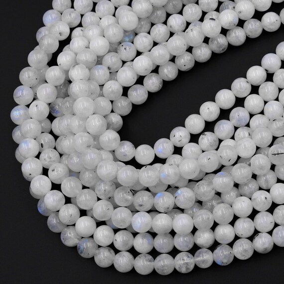 Natural Moonstone Beads 3mm 4mm 5mm 6mm 7mm 8mm Rainbow Moonstone Gemstone  Loose Beads 13full Strands AAA Quality Smooth Custmize Hole Size 