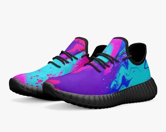 Running Shoes Athletic Stylish Sneakers Pink and Turquoise Comfortable Support Walking Casual Low Top Sports Kicks