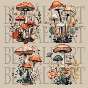 Mushroom PNG, Mushroom Clip Art, Mushroom Artwork, Commercial Use Art, Commercial Use, Mushroom Art, Mushroom Art for Tumblers, Mushrooms