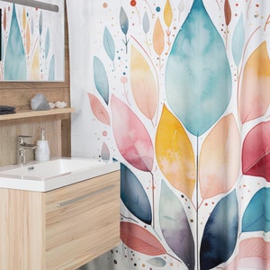 Boho Shower Curtain, Shower Curtain Boho, Floral Shower Curtain, Cute Shower Curtains, Flower Shower Curtain