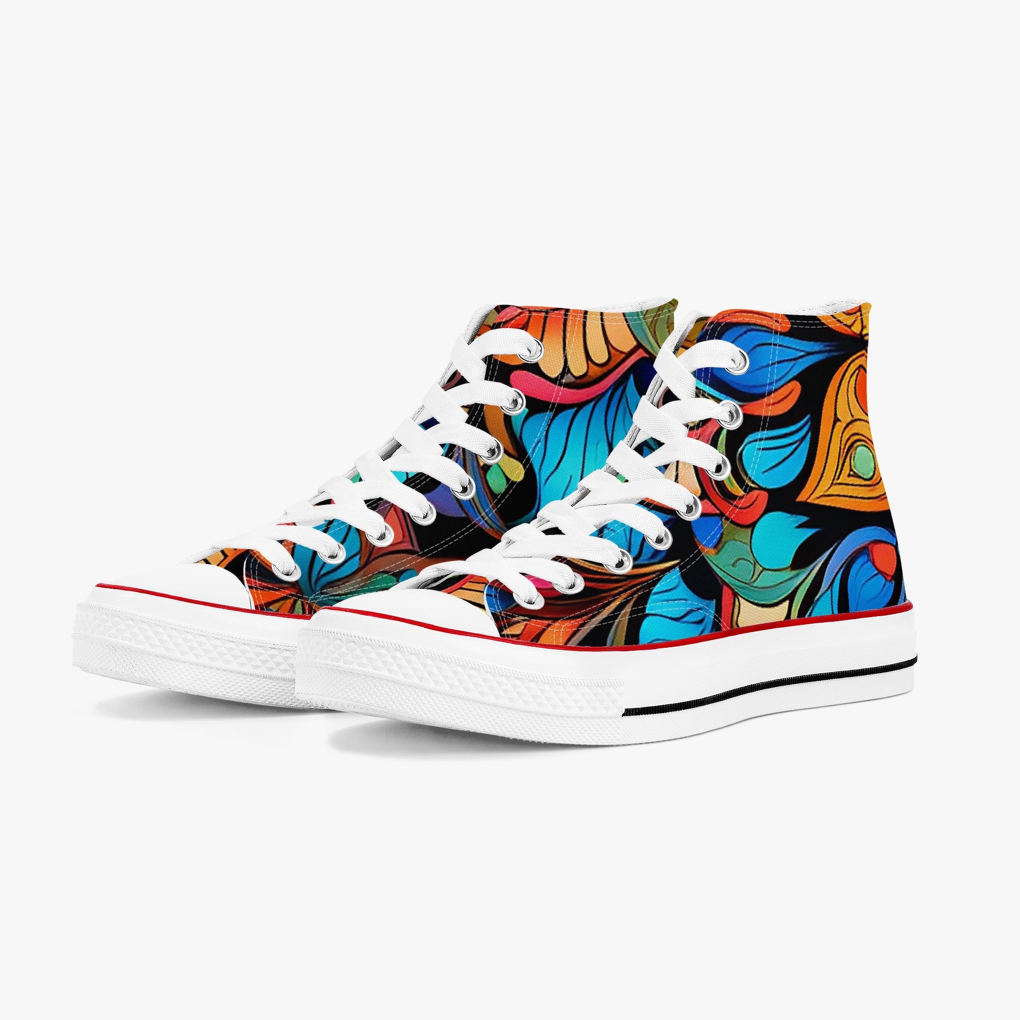 Classic Chuck Taylor High-top Canvas Shoes Abstract Artwork