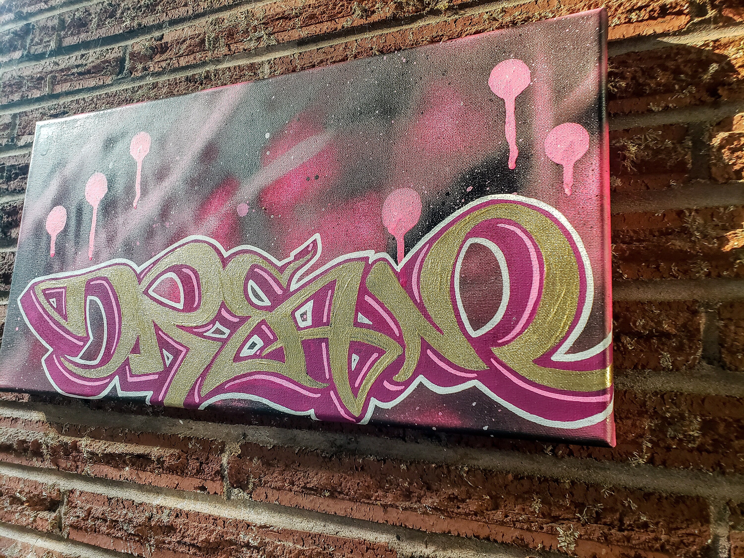 Graffiti Tagging Piece, Graffiti Art on Canvas, Spray Paint Art, Street ...