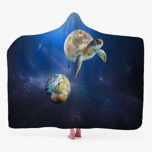 Blanket Hoodie, Hoodie Blanket, Warm Hooded Sherpa, Hooded Blanket, Soft and Cozy, Hoodie, Turtles, The Moon, Unique Christmas gift