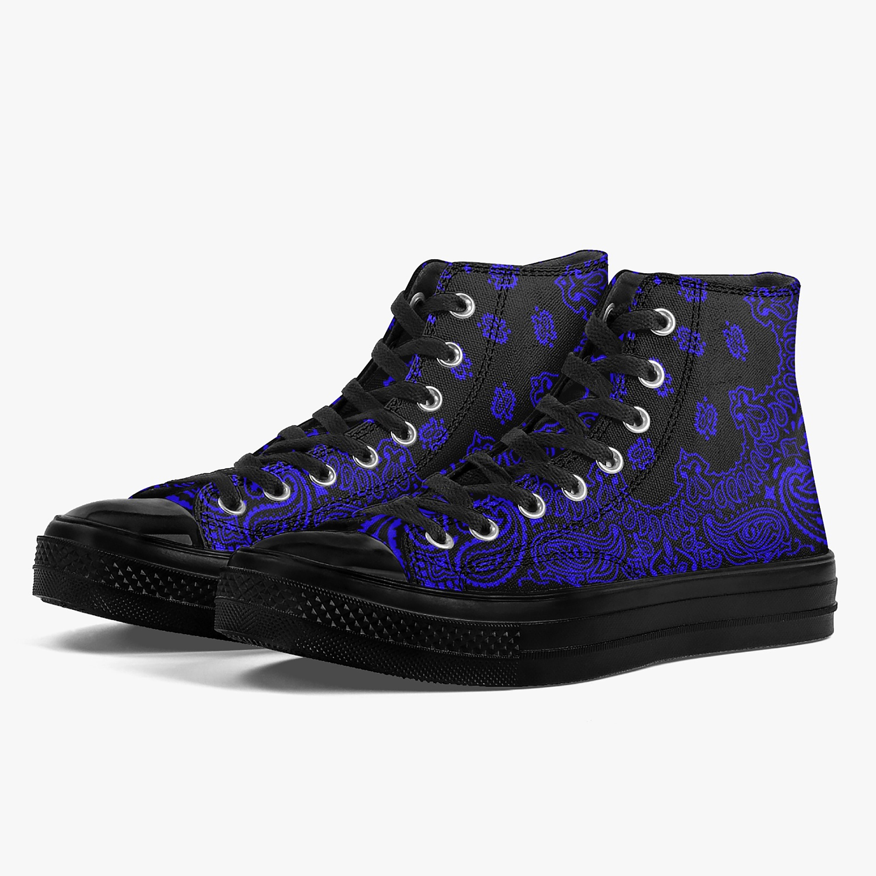 Blue Bandana Men's High Top Shoes