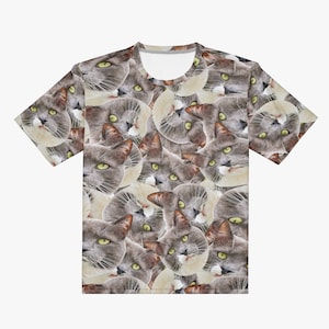 All Over Print Girlfriend Boyfriend Cat Dog Pet T Shirt Funny Birthday Gift for him or her