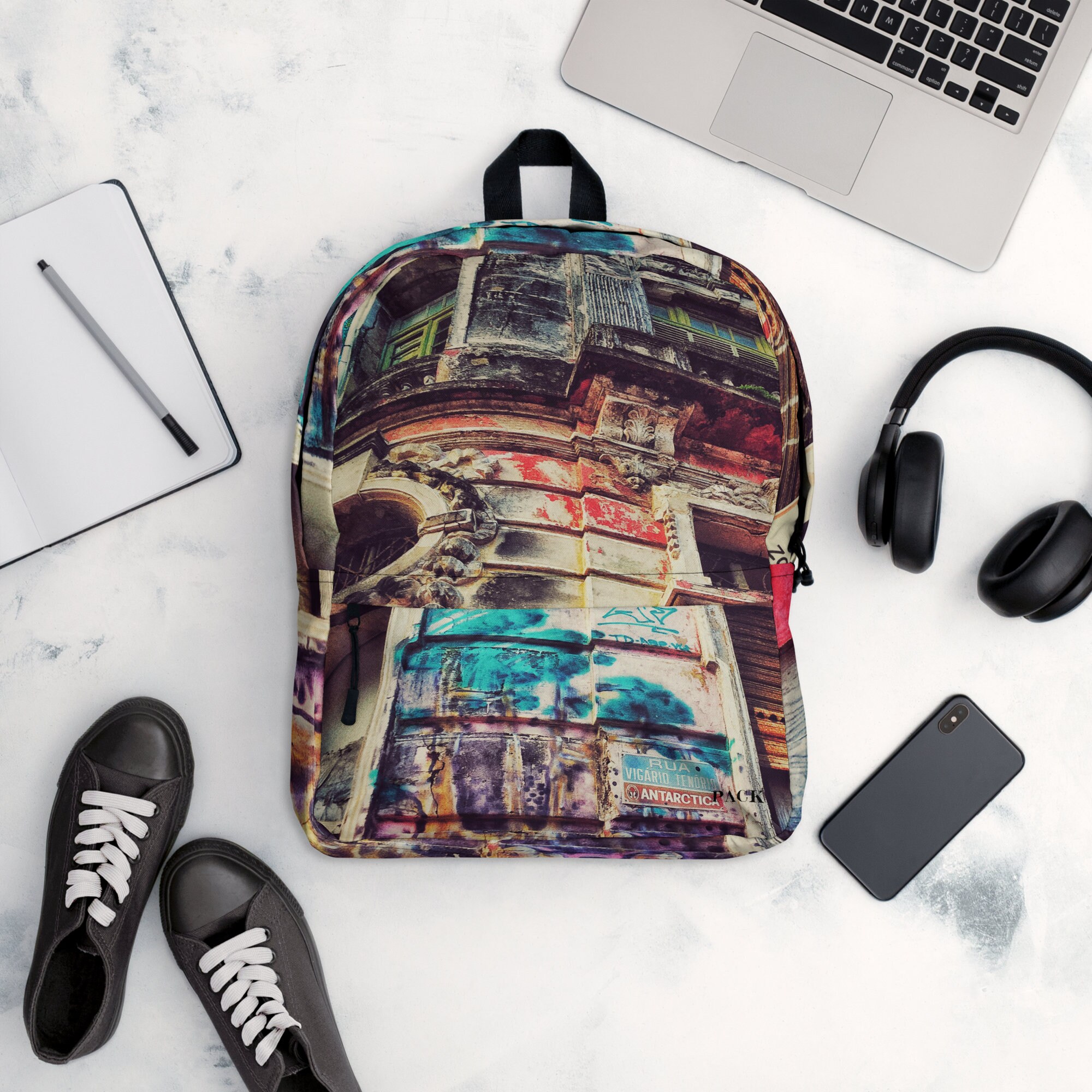?Recife Graffiti PACKpack ? Street Art Splash Rucksack: Graffiti Print Cool Backpack - Etsy main image 2