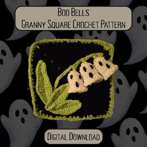Boo Bells Granny Square Pattern, Crochet Pattern, Granny Square, Digital Download