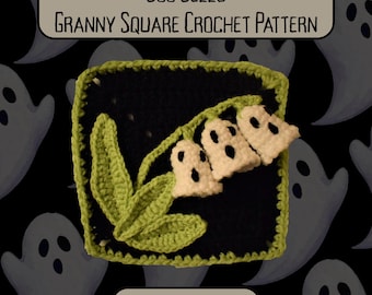 Boo Bells Granny Square Pattern, Crochet Pattern, Granny Square, Digital Download
