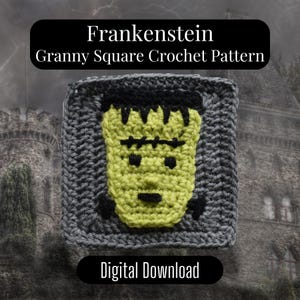 Patrón de crochet cuadrado de la abuela Frankenstein (descarga digital)