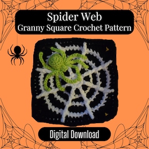 Spider Web Granny Square Pattern, Granny Square, Crochet Pattern, Digital Download