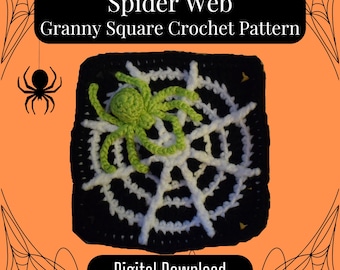 Spider Web Granny Square Pattern, Granny Square, Crochet Pattern, Digital Download