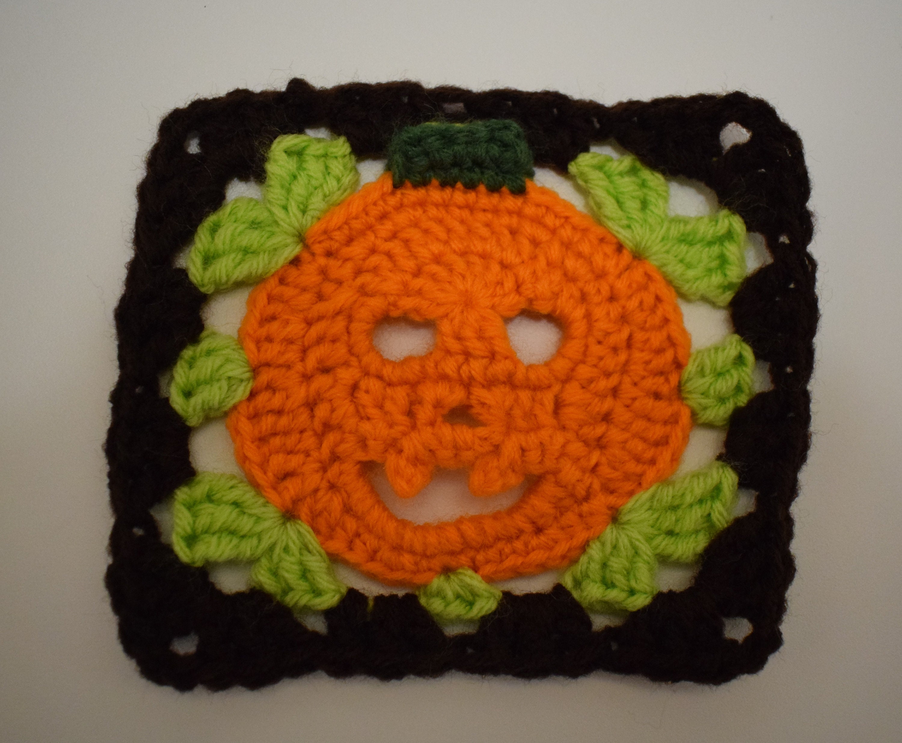 Jack O'lantern Granny Square Crochet Pattern (digital Download) - Etsy