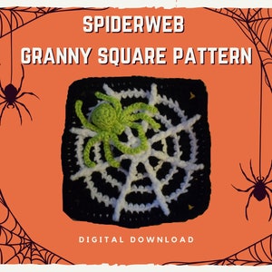 Spider Web Granny Square Pattern Digital Download