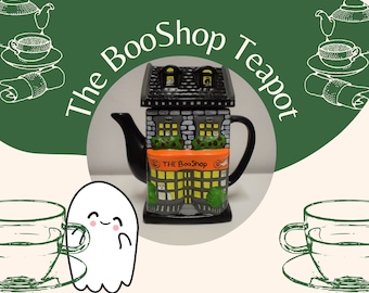 Ghost Teapot, Halloween Teapot, Handpainted