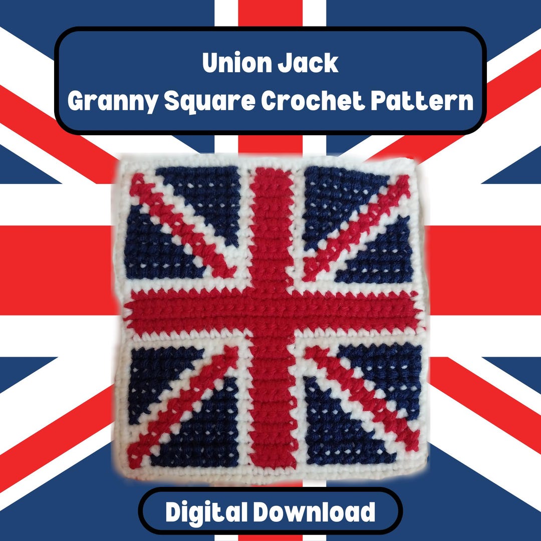 Union Jack Granny Square Crochet Pattern (digital Download) - Etsy