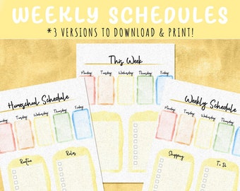 Printable Weekly Schedule for Moms, homeschool planning, meal planning, and more!