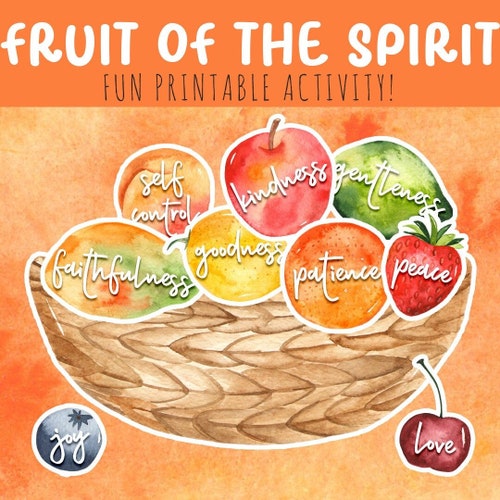 Fruit of the Spirit Kids Activity Etsy