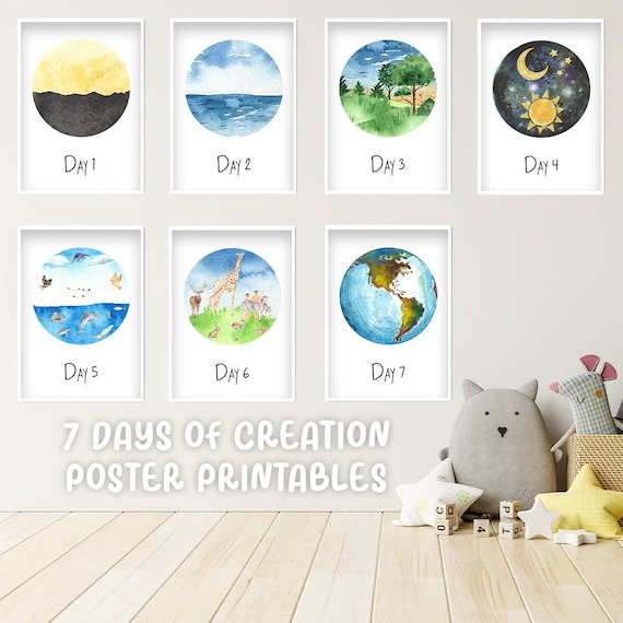 Days of Creation Poster Printables - Etsy