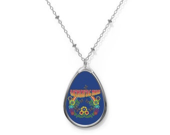 Collier ovalado de cara personalizado, regalo del día de la madre, regalo divertido, regalo abuela, fecha especial