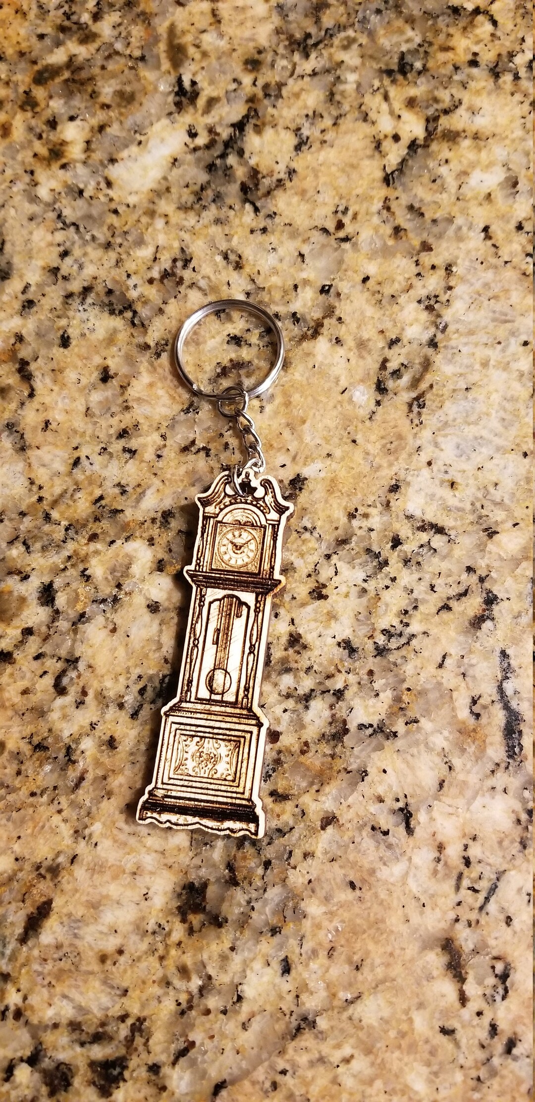 Grandfather Clock Keychain Etsy