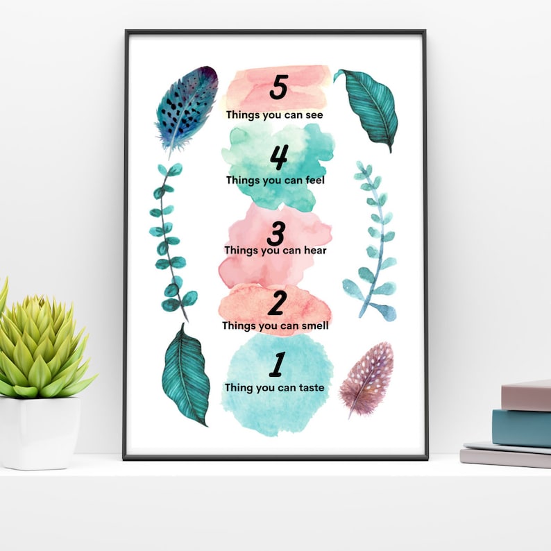 54321 Grounding Method Printable Etsy