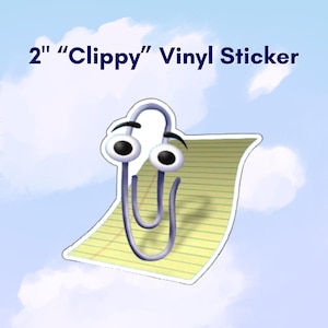 Clippy Vinyl Sticker: Retro 90s Computer Nostalgia - 2&quot; Weather Resistant