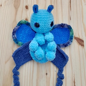 Moth Plushie, Crochet Insect, Crochet Bug, Kawaii Butterfly, Moth Decor, Butterfly Plushie, Butterfly Stuffie, Butterfly Lovey, Luna Moth