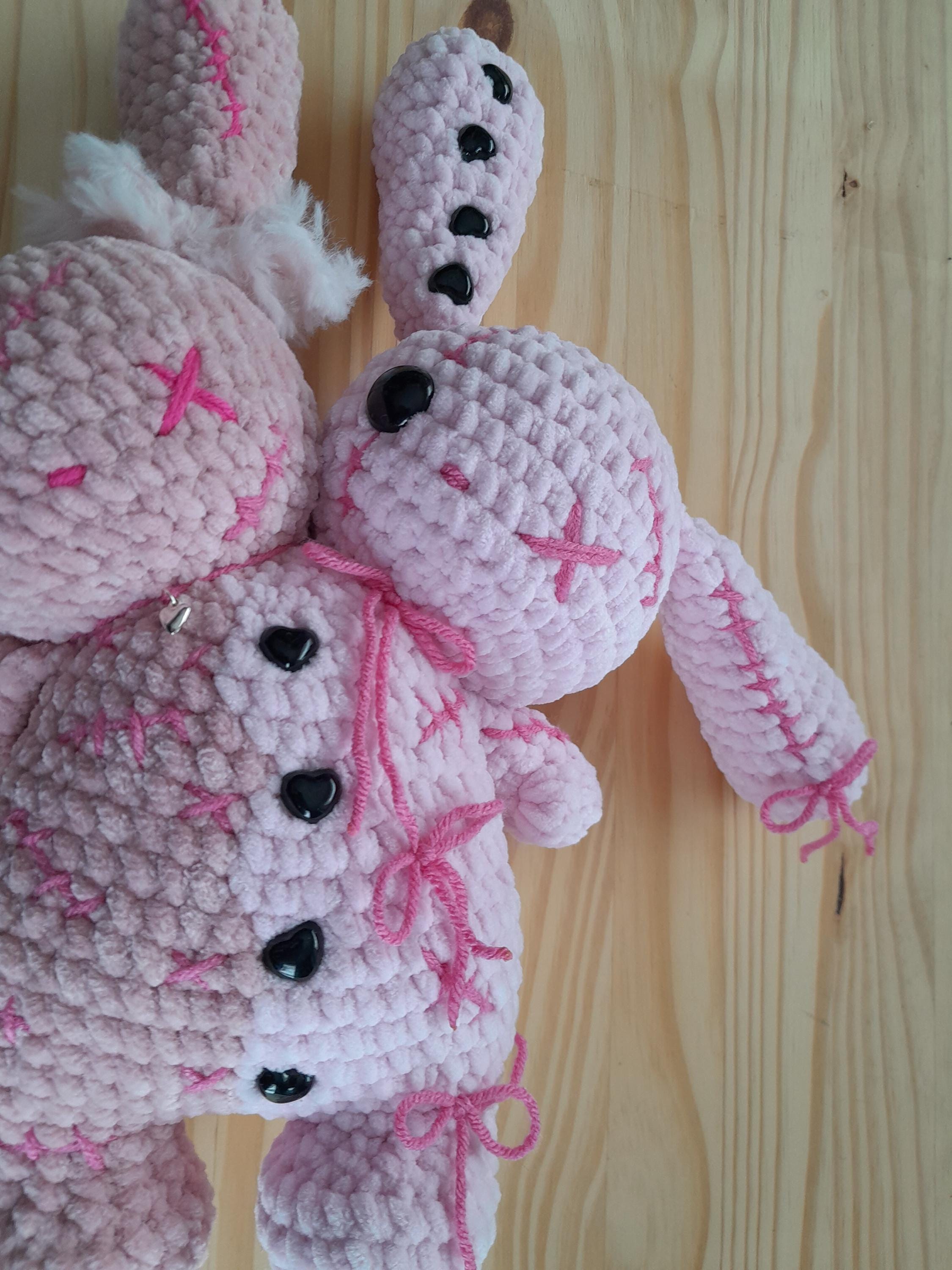 Two Headed Plushie, Two Headed Crochet Bear, Crochet Zombie Bear