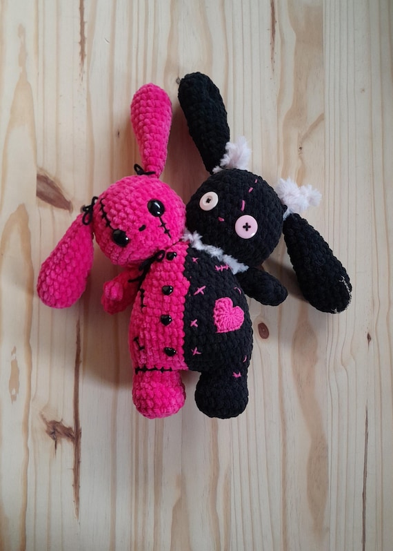 Two Headed Plushie, Two Headed Crochet Bear, Crochet Zombie Bear