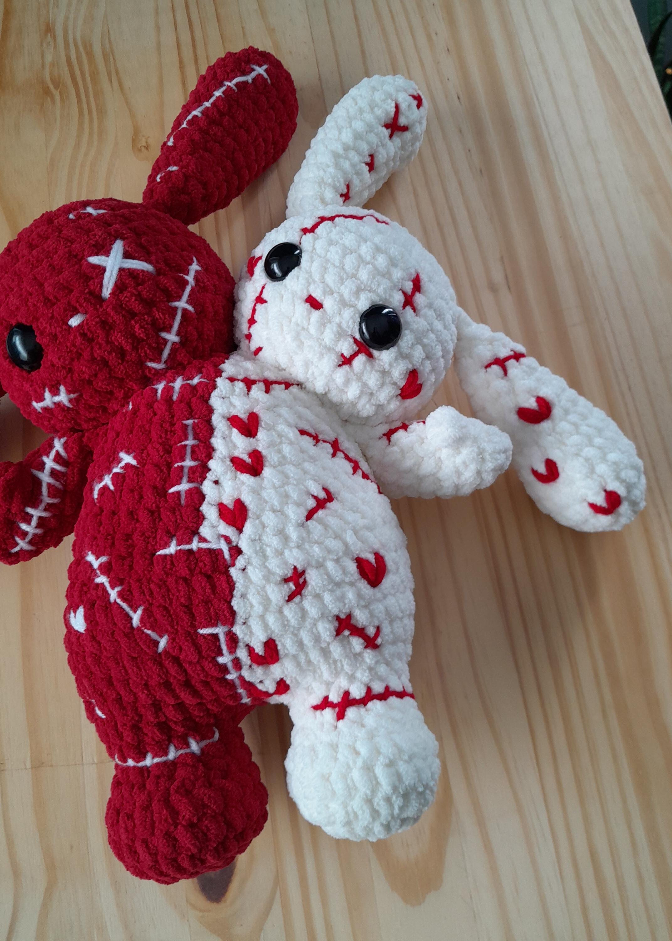 Two Headed Plushie, Two Headed Crochet Bear, Crochet Zombie Bear