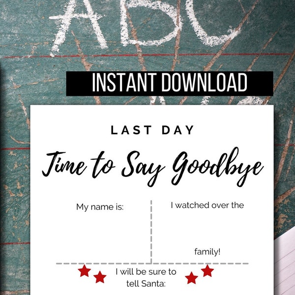 Elf Last Day Letter - Etsy