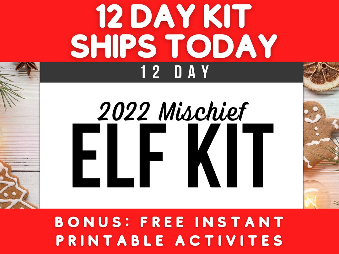 Elf Kit 12 Days for 2022 Elf Activity Kit Elf Prop Elf