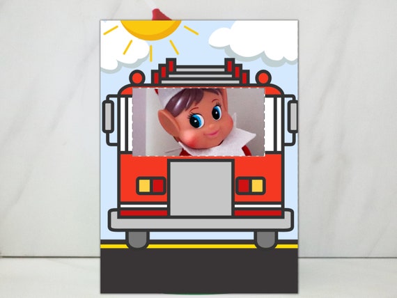 Elf Fire Truck Prop Elf Fire Fighter Scene Printable